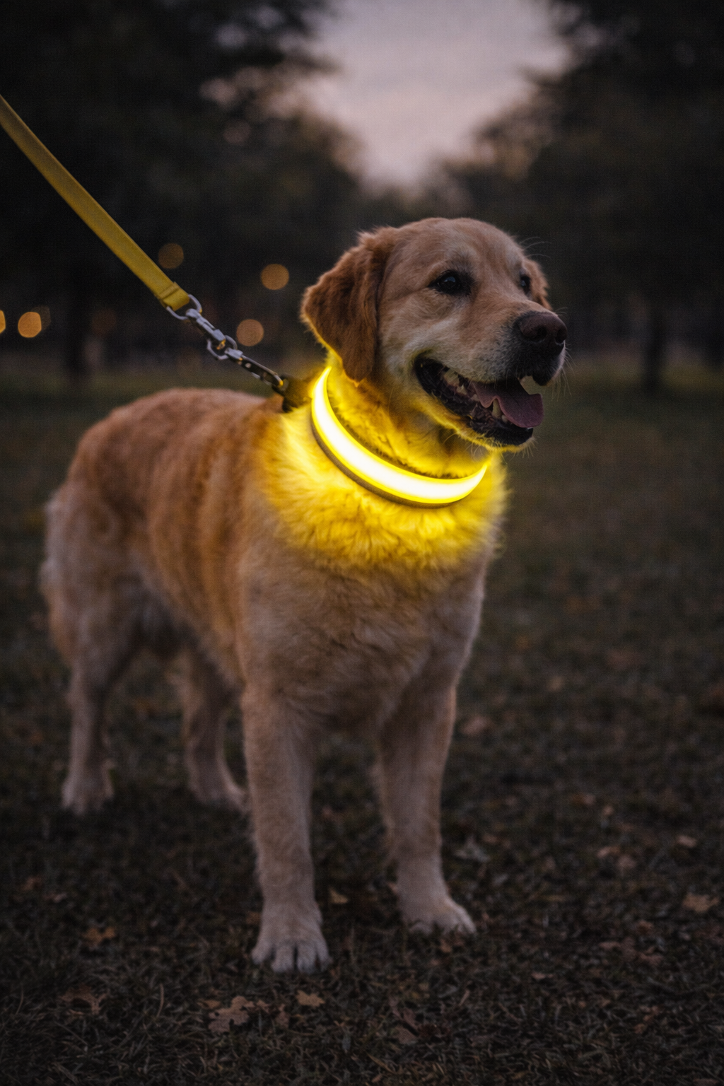 Rechargeable LED Safety Pet Collar - See Your Pet At Night
