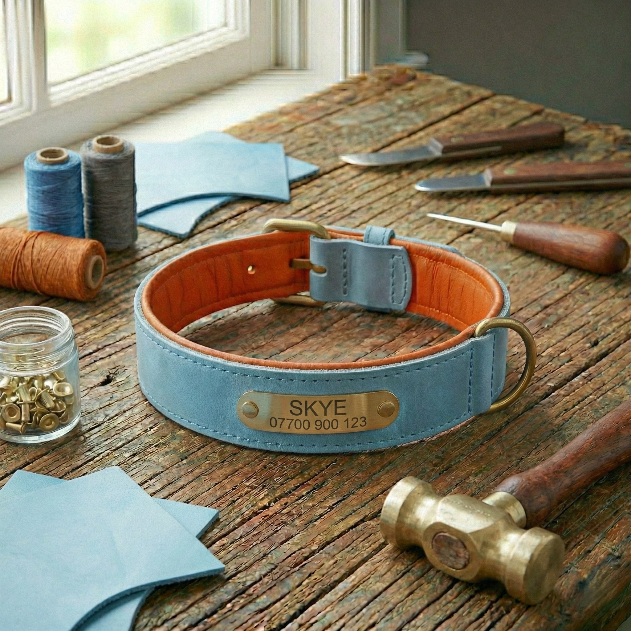 Personalised Pet Collar - Your Pets Name and Your Number