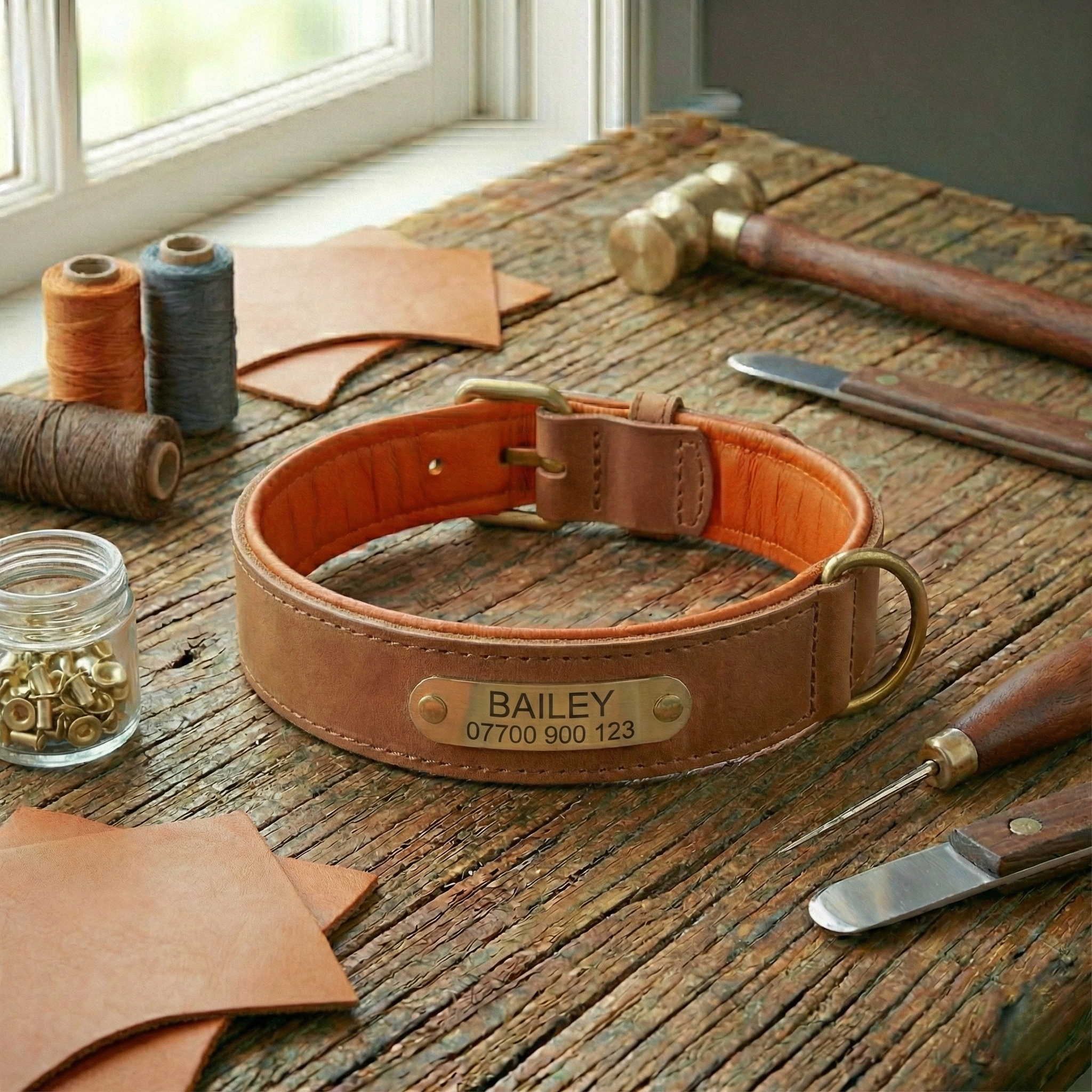 Personalised Pet Collar - Your Pets Name and Your Number