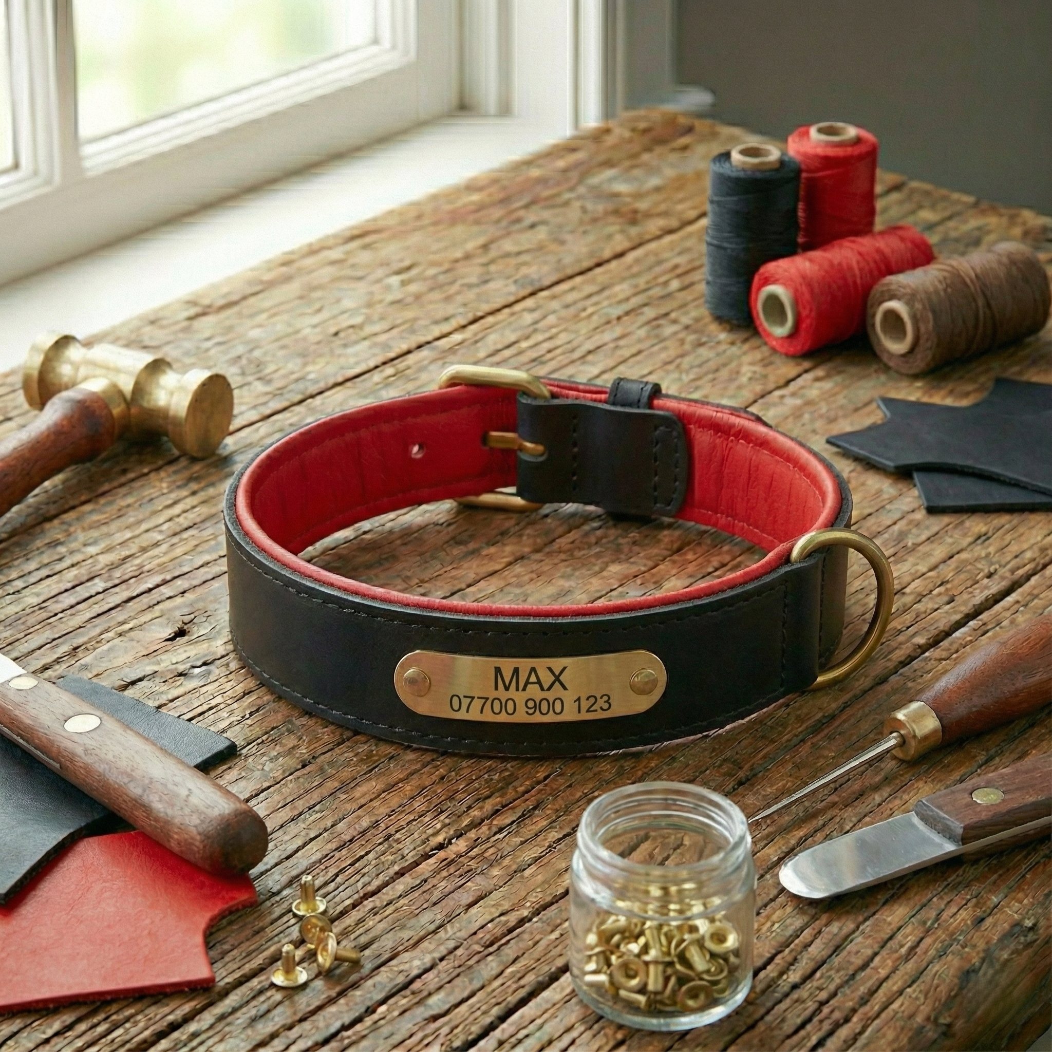 Personalised Pet Collar - Your Pets Name and Your Number