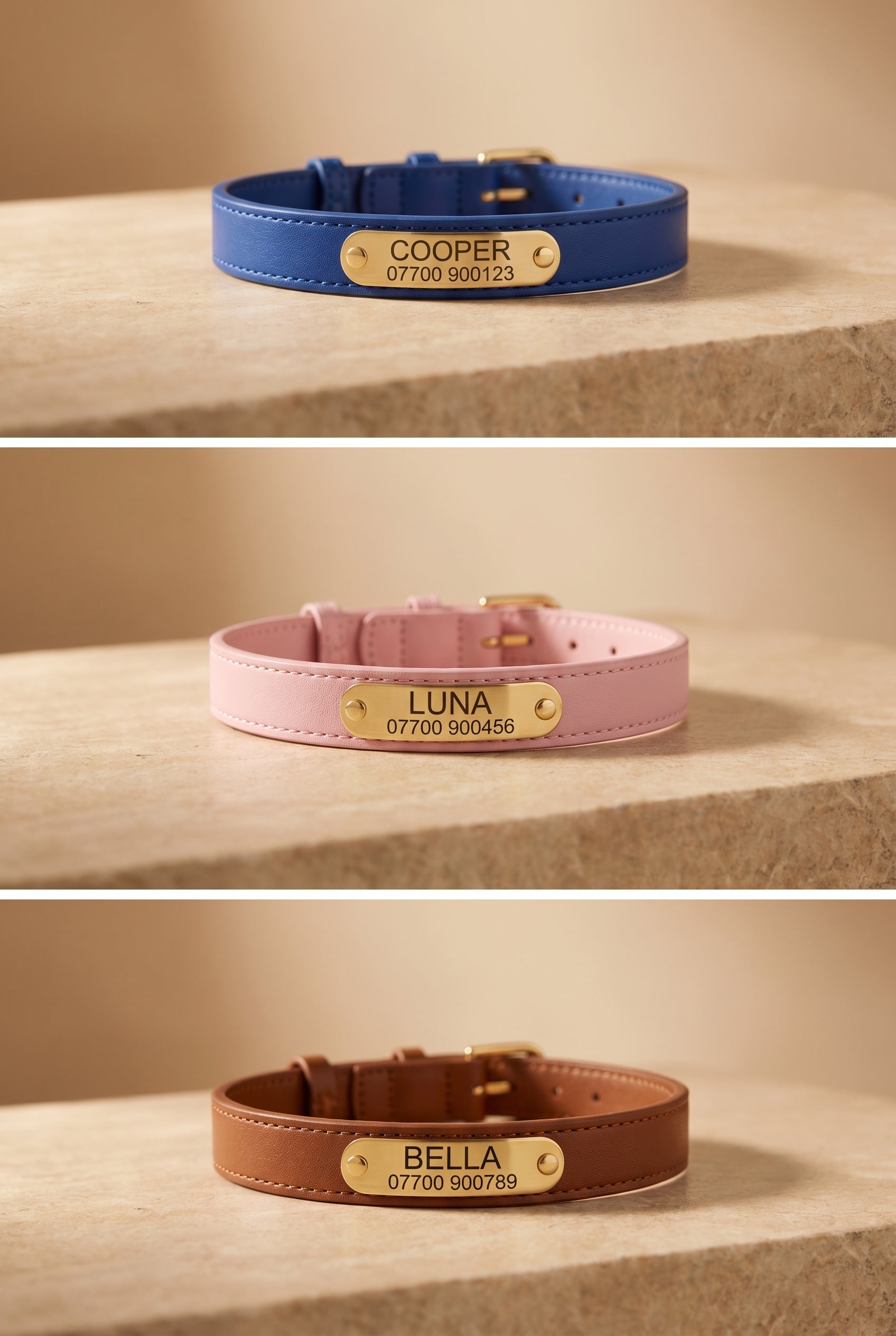 Personalised Pet Collar - Your Pets Name and Your Number