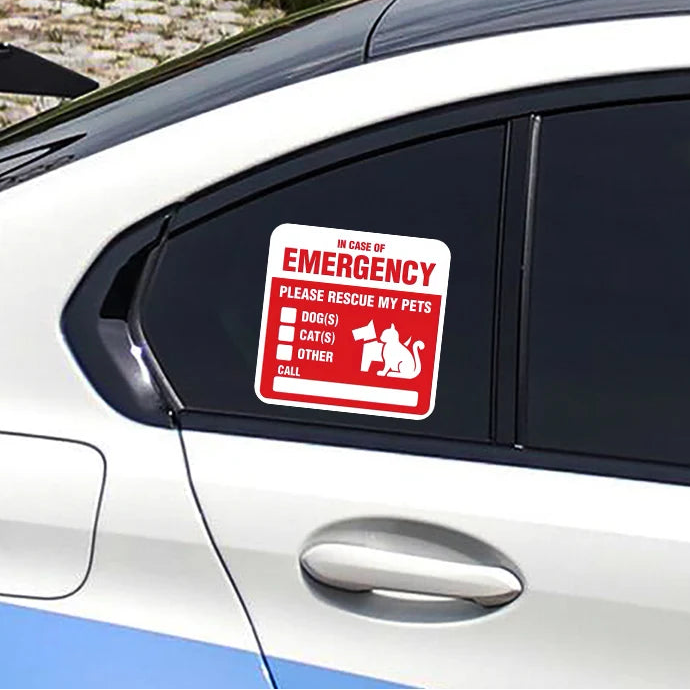 PET EMERGENCY STICKER