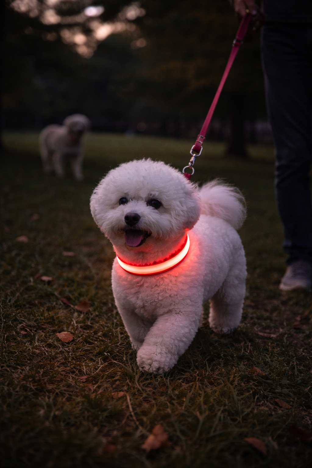 Rechargeable LED Safety Pet Collar - See Your Pet At Night