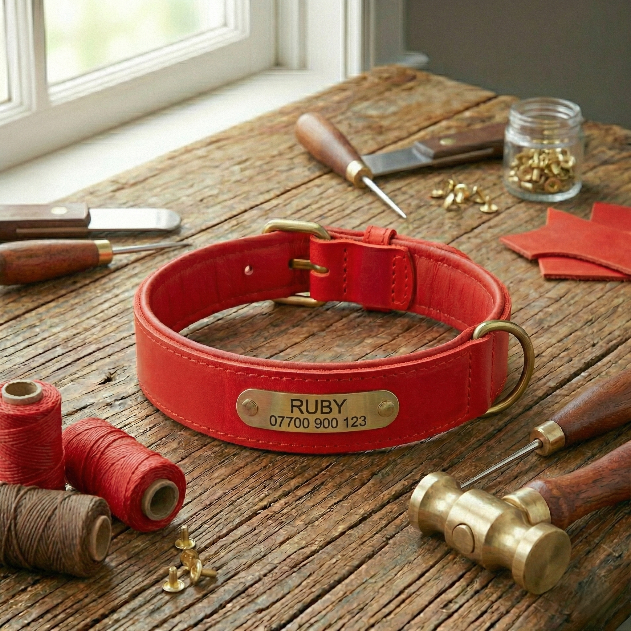 Personalised Pet Collar - Your Pets Name and Your Number