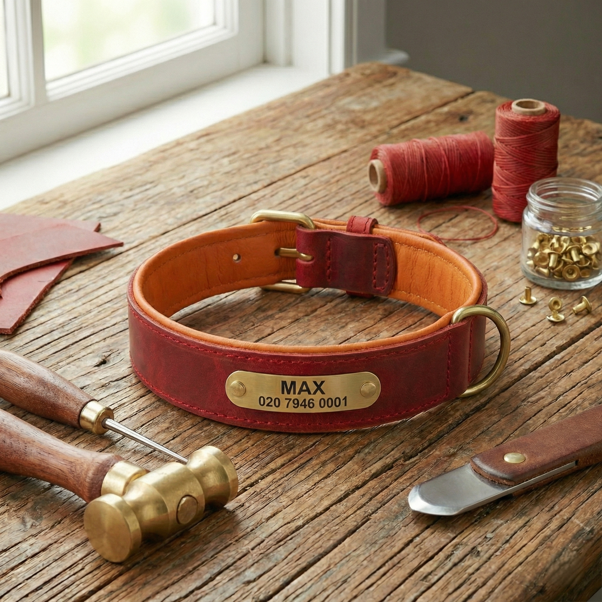 Personalised Pet Collar - Your Pets Name and Your Number