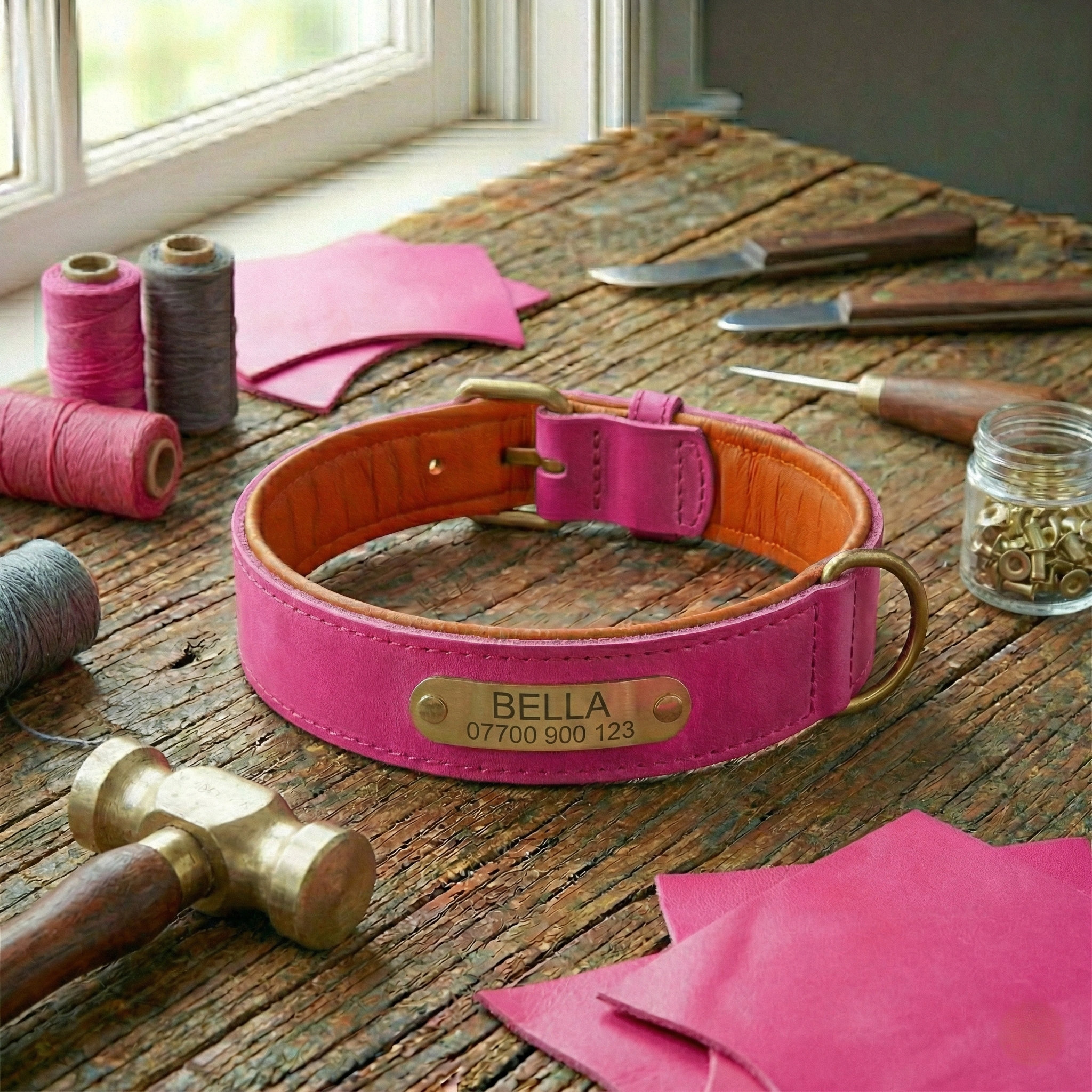 Personalised Pet Collar - Your Pets Name and Your Number
