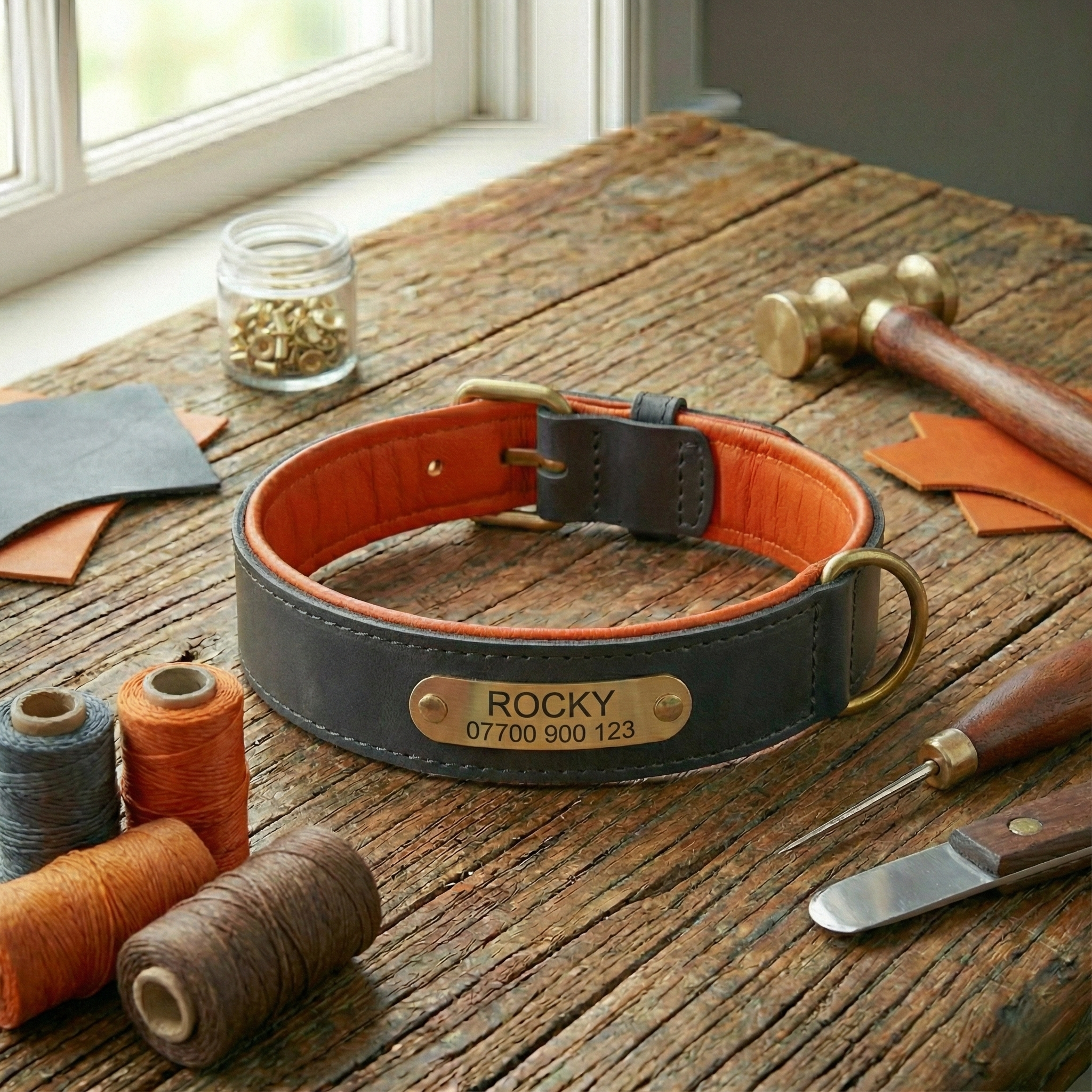 Personalised Pet Collar - Your Pets Name and Your Number