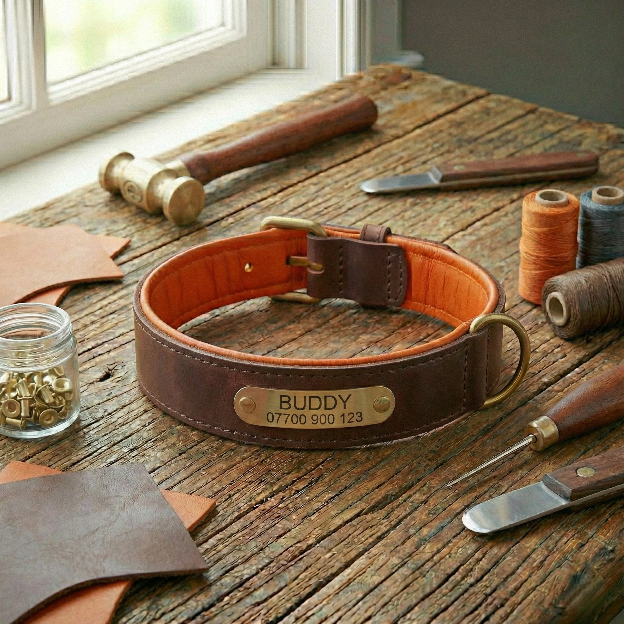 Personalised Pet Collar - Your Pets Name and Your Number