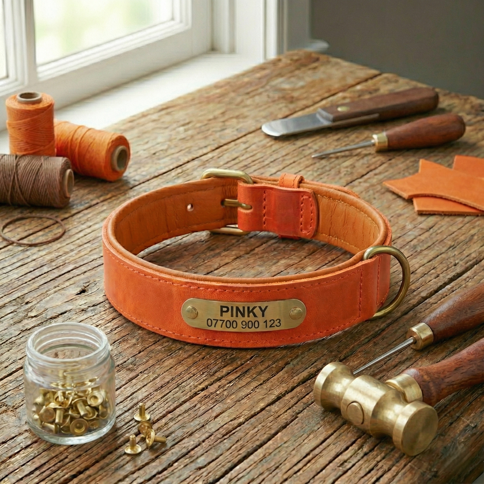 Personalised Pet Collar - Your Pets Name and Your Number