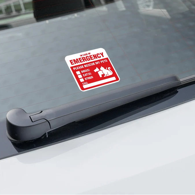 PET EMERGENCY STICKER