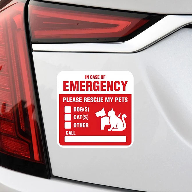 PET EMERGENCY STICKER