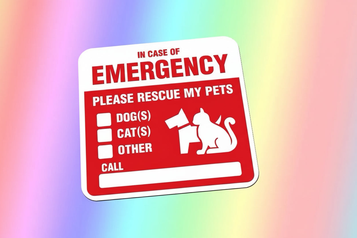 PET EMERGENCY STICKER
