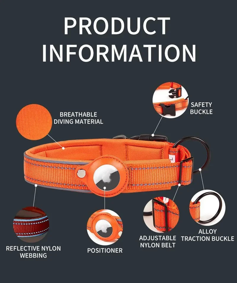 AirTag Holder Reflective Dog Collar