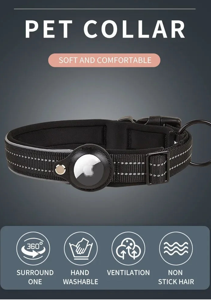 AirTag Holder Reflective Dog Collar